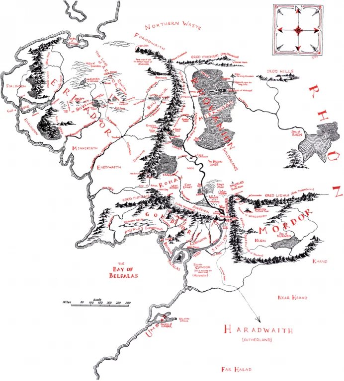 Mapa general de la Tierra Media