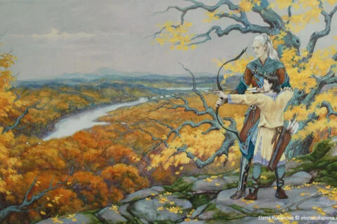 Elena Kukanova - Doriath - Beleg and young Turin