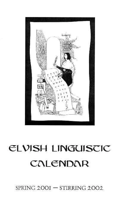 Calendario lingüístico élfico: primavera de 2001 – Stirring 2002