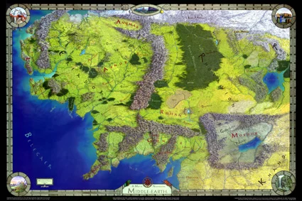 Mapa-póster de El Señor de los Anillos