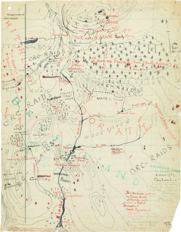 El primer mapa del «Silmarillion» (mapa)