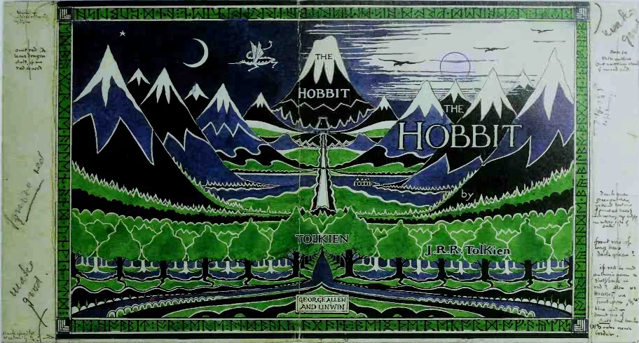 Ilustración de la sobrecubierta de J. R. R. Tolkien