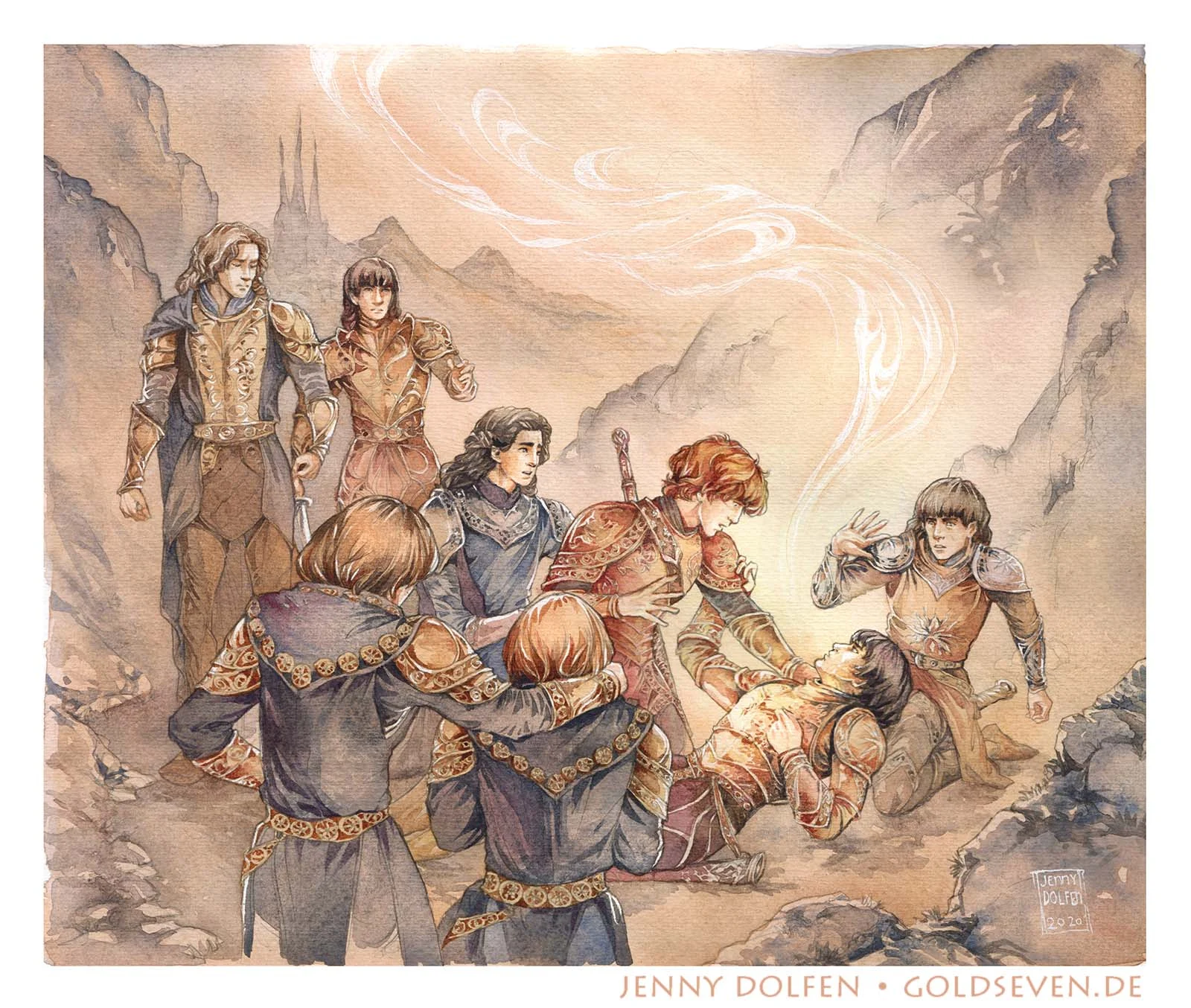 La muerte de Feanor, por Jenny Dolfen
