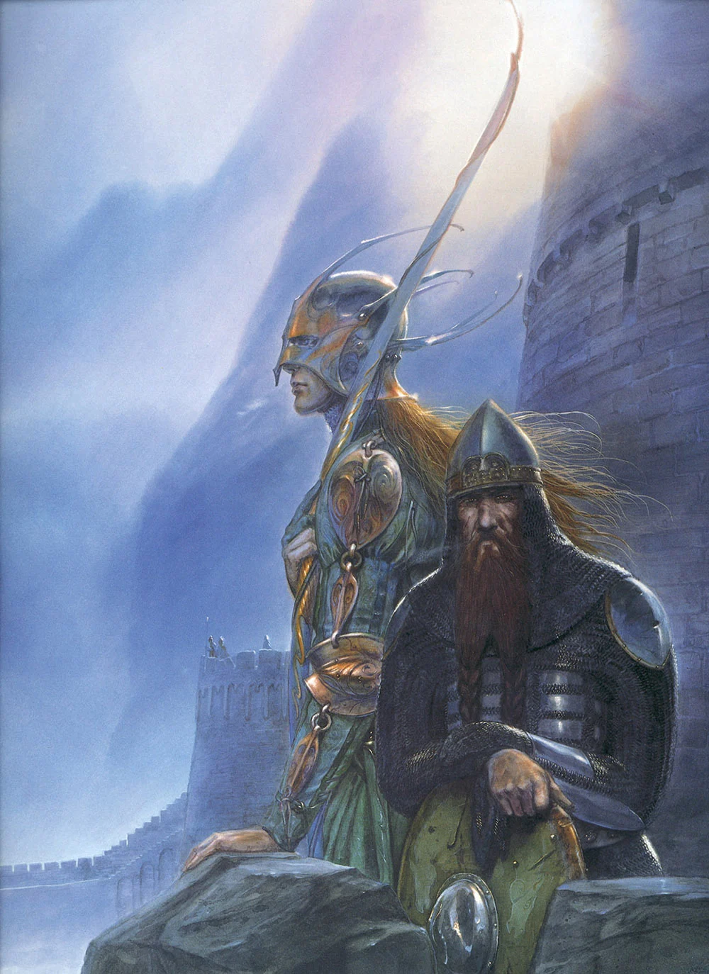 Legolas y Gimli en el Abismo de Helm, John Howe