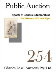 Subastas Leski: Recuerdos deportivos y generales, 10 de febrero de 2005