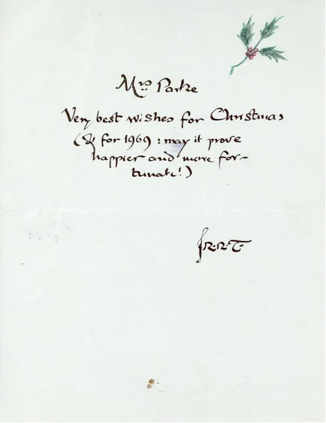 Carta a la Sra. Parke (diciembre de 1968)