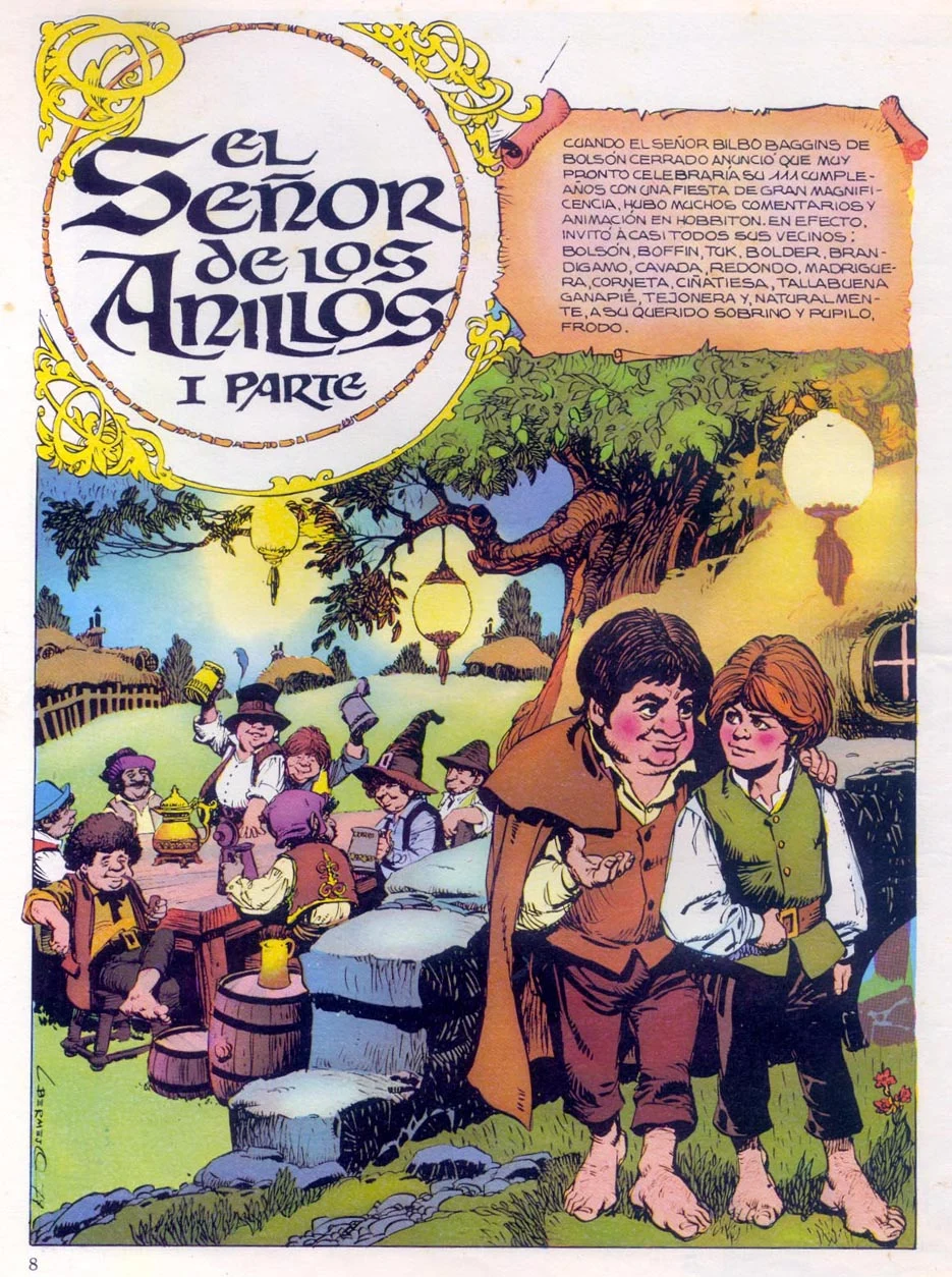 Una página de *El Señor de los Anillos*, de Luis Bermejo