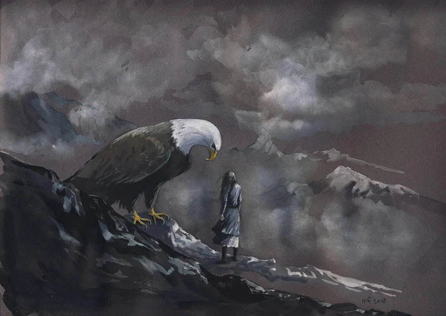 Thorondor y Turgon, ilustración de Marya Filatova