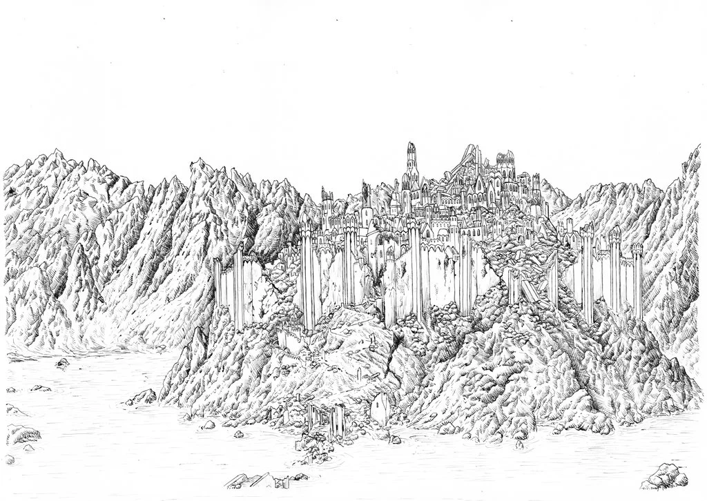 Gondolin en ruinas, por Matěj Čadil