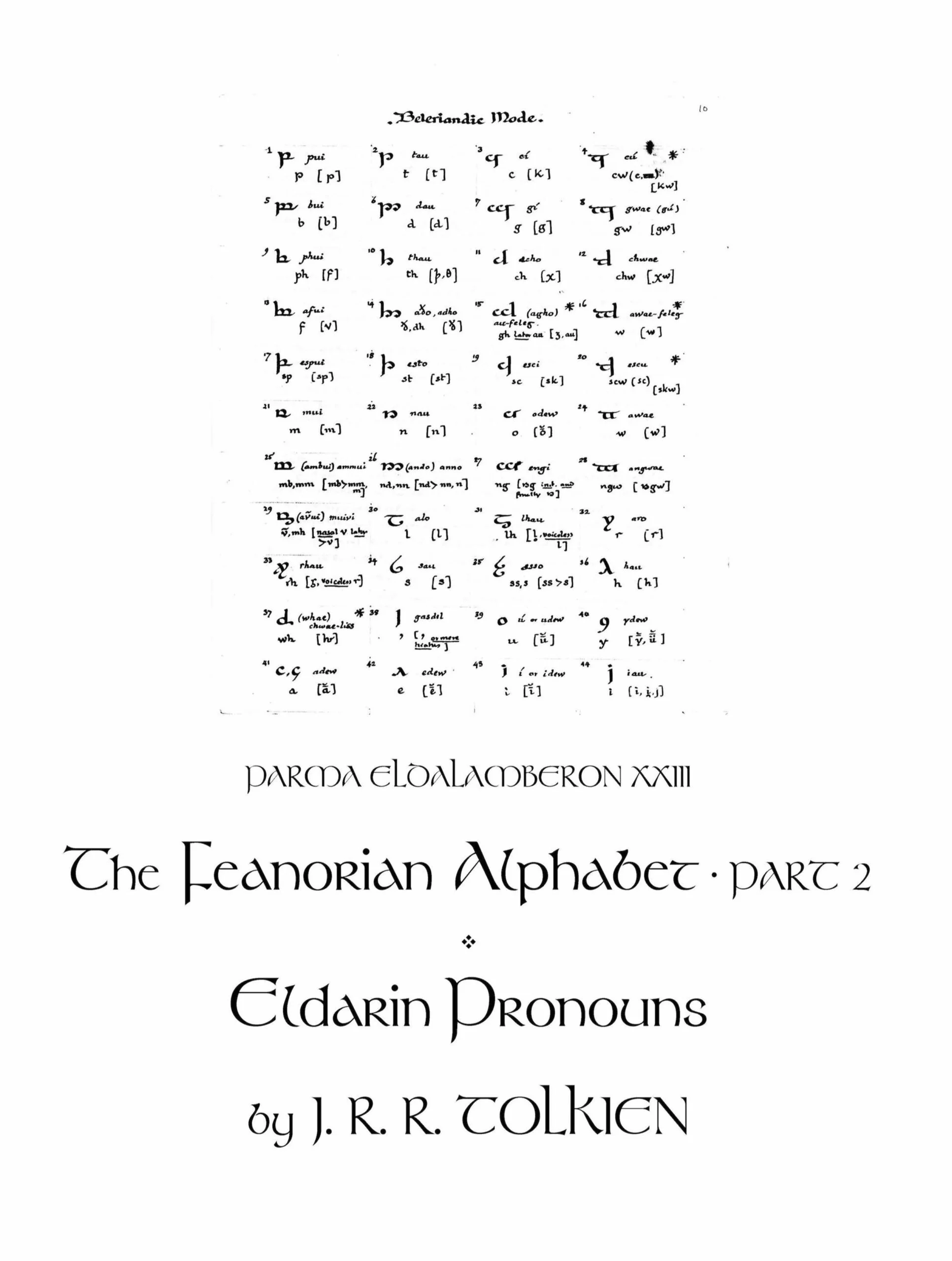 Parma Eldalamberon 23