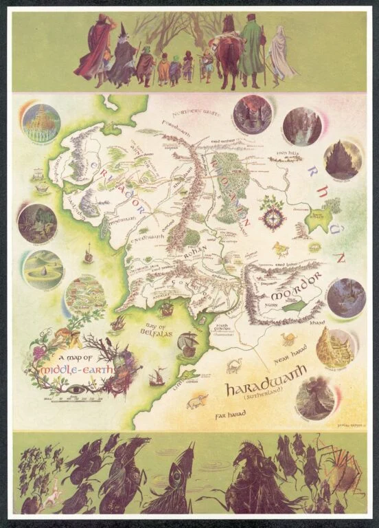 Un mapa de la Tierra Media