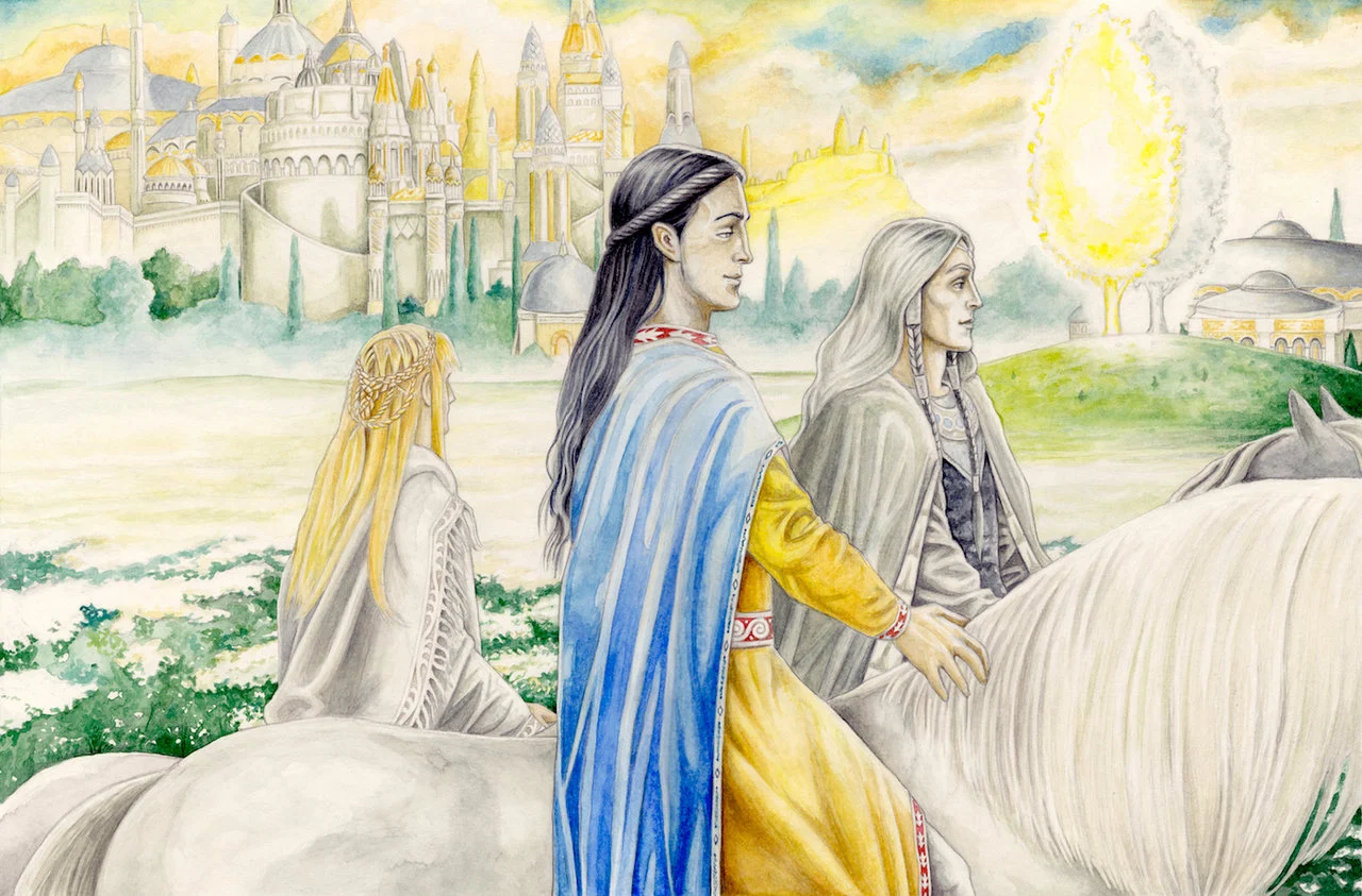 Ingwë, Finwe y Elwing, por Peter Xavier Price