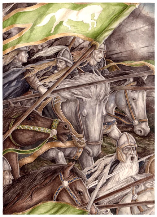 «La cabalgata de los Rohirrim», de Peter Xavier Price
