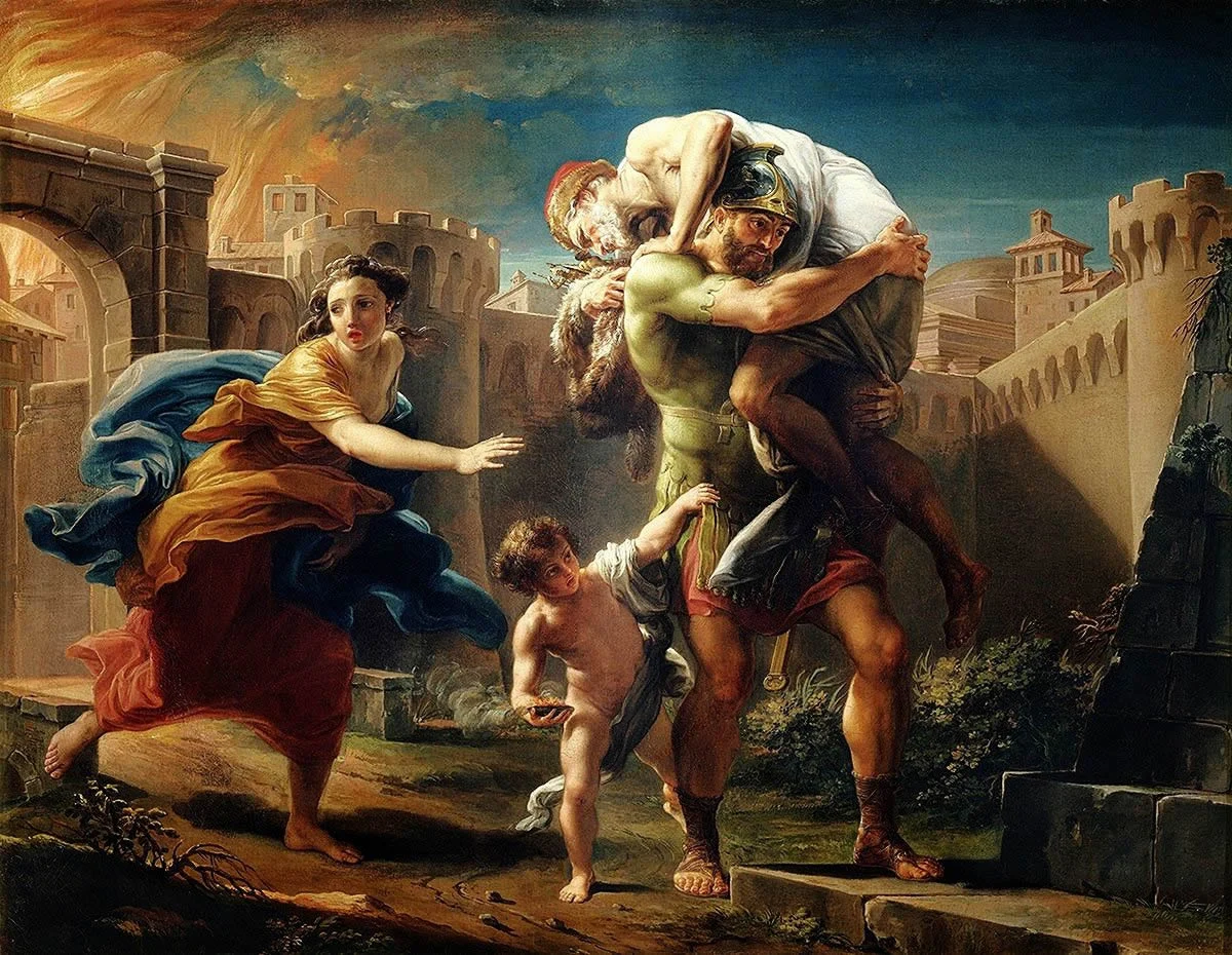 «Eneas huyendo de Troya», de Pompeo Batoni (1753)
