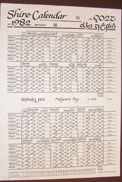Calendario de La Comarca de 1982