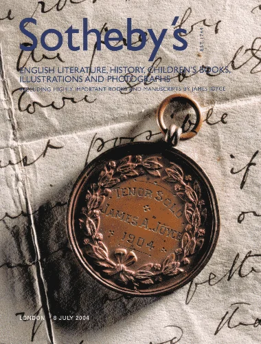 Subasta de Sotheby’s: Literatura inglesa, Historia, Libros infantiles, Ilustraciones y Fotografías, 8 de julio de 2004