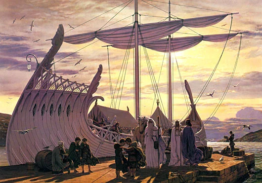 «Partida desde los Puertos Grises», de Ted Nasmith
