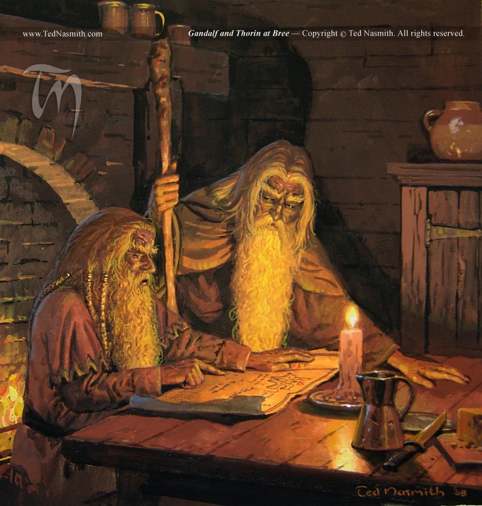 Gandalf y Thorin, por Ted Nasmith
