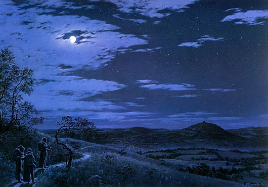 «Última vista de Hobbiton», de Ted Nasmith