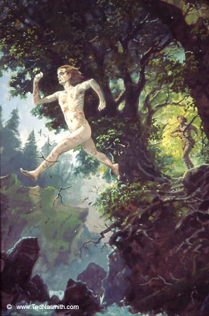 «El salto fatal de Saeros», de Ted Nasmith