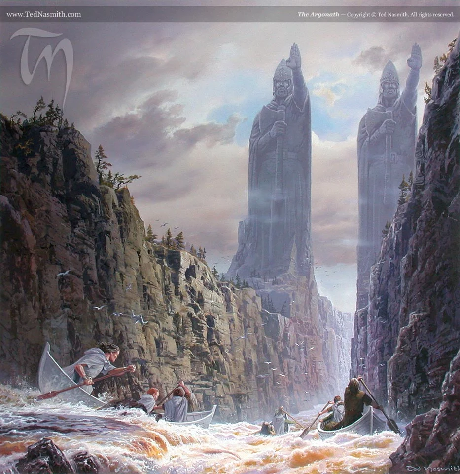 Los Argonath, de Ted Nasmith