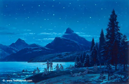 «El amanecer de los Elfos Primeros Nacidos», de Ted Nasmith