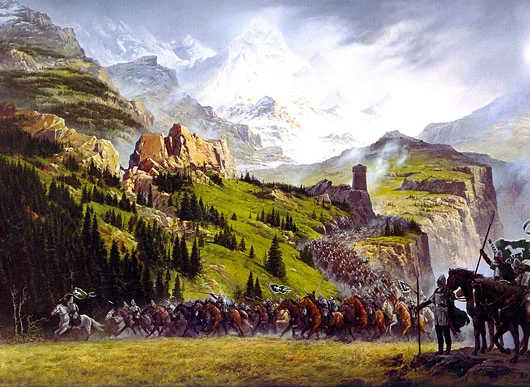 Ted Nasmith - Los jinetes de Rohan