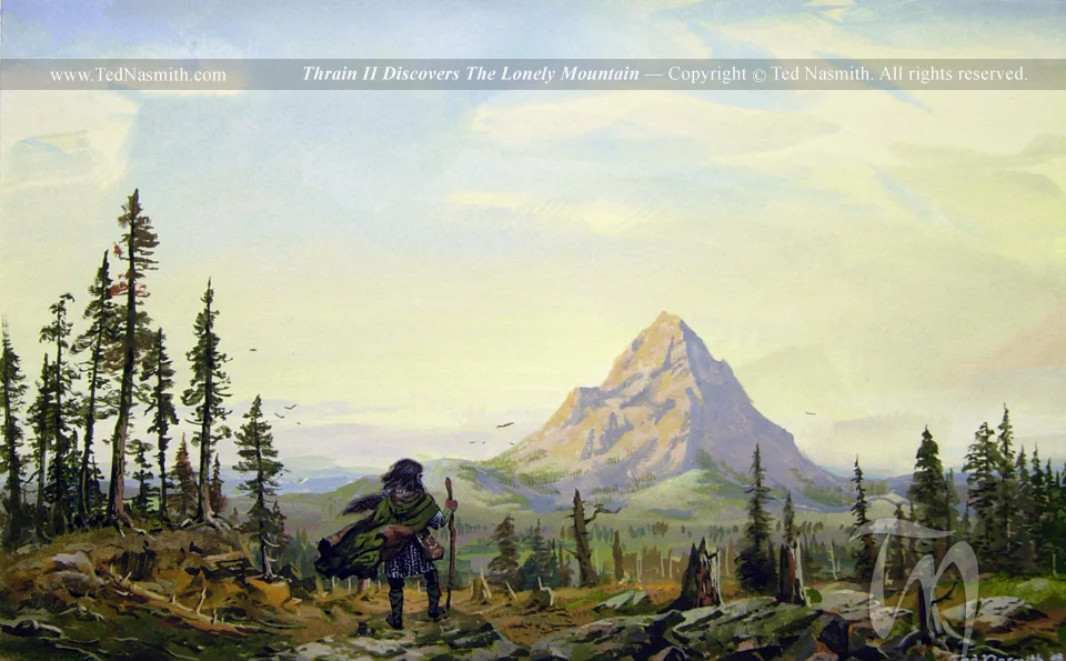 Ted Nasmith - Thrain descubre la Montaña Solitaria