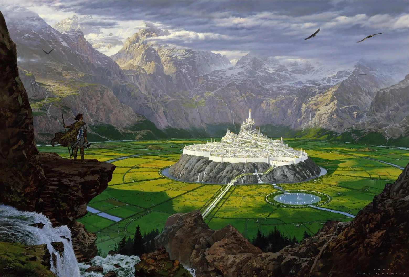 Tuor llega a la Ciudad Oculta de Gondolin, por Ted Nasmith