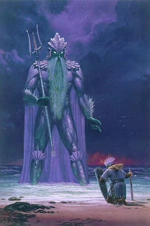 Ted Nasmith - Ulmo se presenta ante Tuor