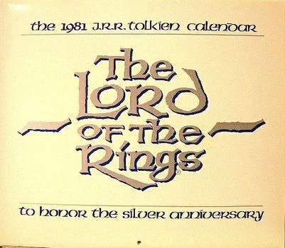 El calendario de J.R.R. Tolkien de 1981: El Señor de los Anillos