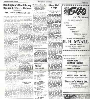 The Banbury Advertiser, 19 de diciembre de 1956