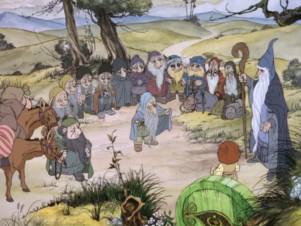 Thorin y Compañía en El hobbit (película de 1977)