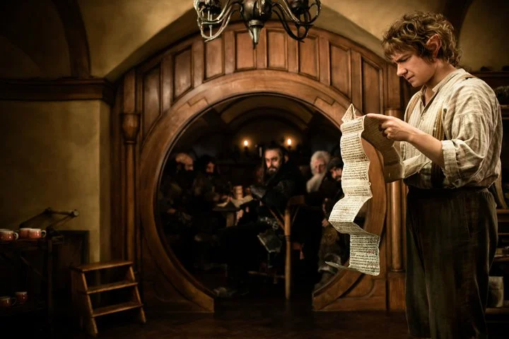 Martin Freeman en el papel de Bilbo Bolsón en Bolsón Cerrado.
