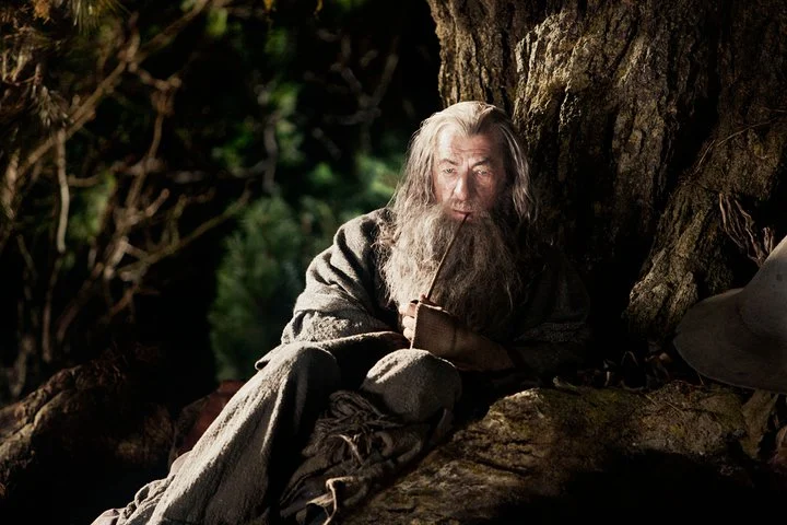 Ian McKellen en el papel de Gandalf el Gris.
