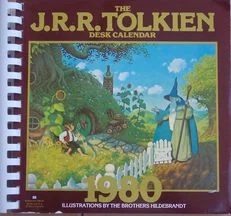 El calendario de sobremesa de J.R.R. Tolkien de 1980