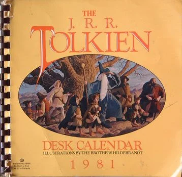 El calendario de sobremesa de J.R.R. Tolkien de 1981