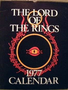 El calendario de 1977 de El Señor de los Anillos