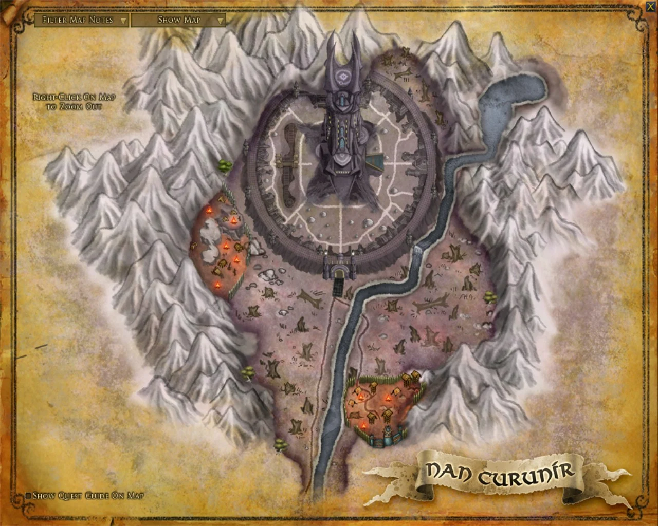 Mapa de Nan Curunír - El Señor de los Anillos Online