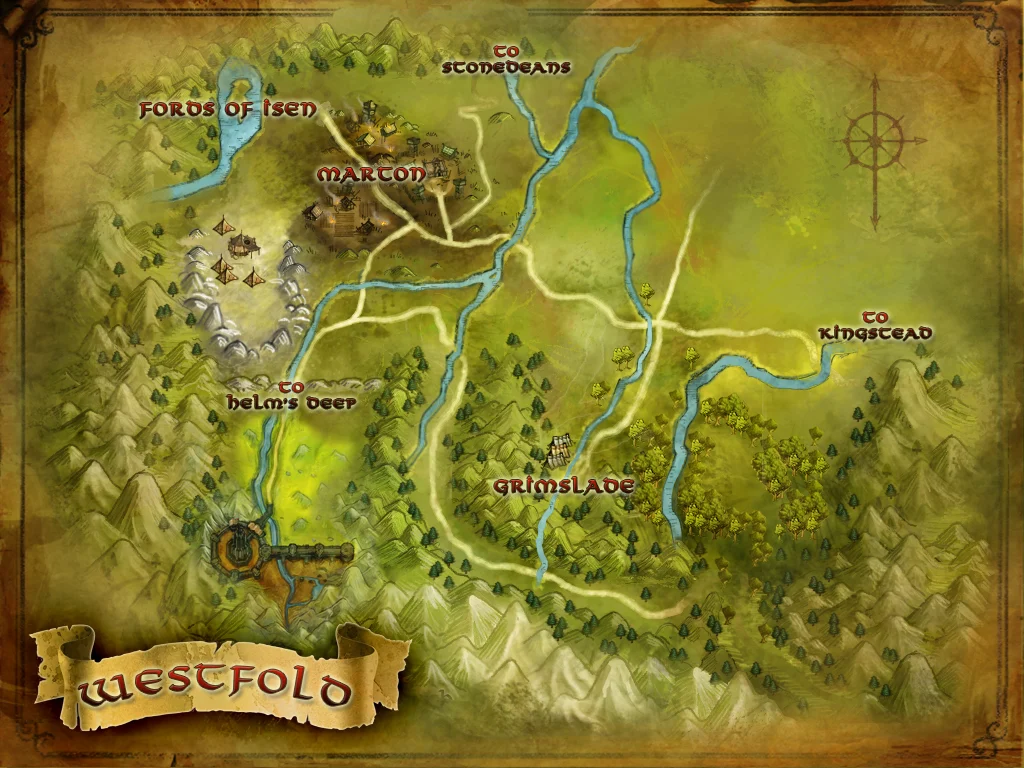 Mapa de Folde Oeste en El Señor de los Anillos Online