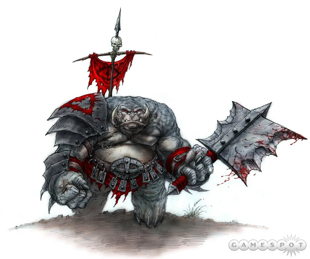 Arte conceptual de un troll para El Señor de los Anillos: La traición de Isengard