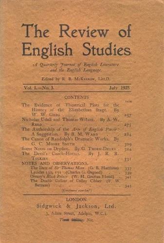 The Review of English Studies (vol. 1, n.º 2)