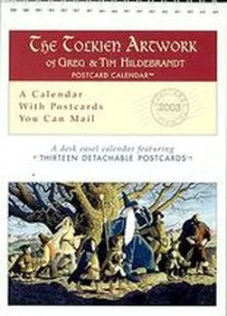 El calendario de postales de 2003 con ilustraciones de Tolkien de Greg y Tim Hildebrandt