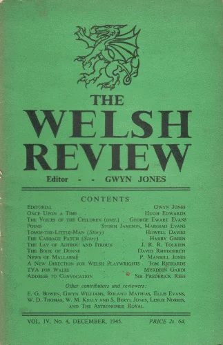 The Welsh Review (Vol. IV, n.º 4)