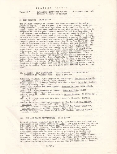 Tolkien Journal (vol. 1, n.º 2)